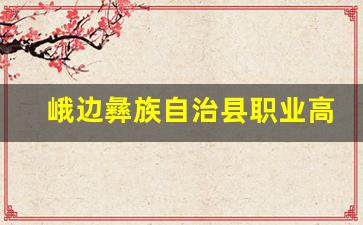 峨边彝族自治县职业高级中学校(职教中心)2024年录取分数(峨边职业高级中学官网)
