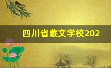 四川省藏文学校2024年录取分数(四川藏文学校招生简章)