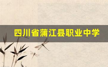 四川省蒲江县职业中学2024年录取分数(四川省蒲江县职业中学)