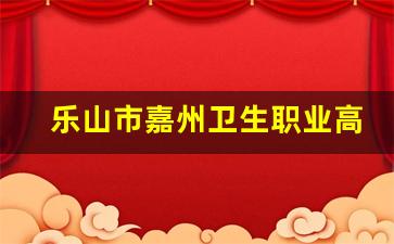 乐山市嘉州卫生职业高中2024年录取分数(乐山嘉州卫校分数线)